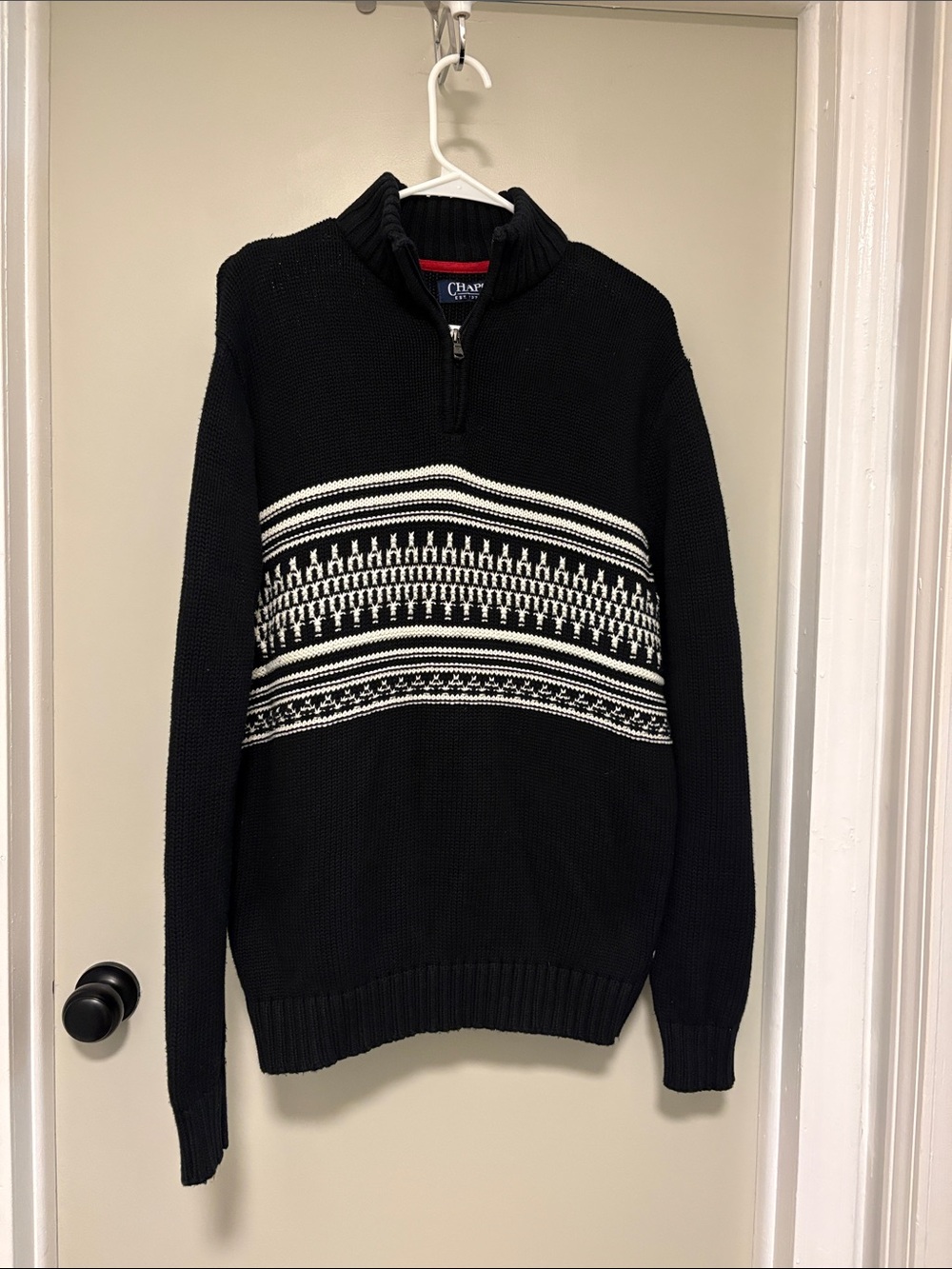 Chaps quarter zip sweater. Size L